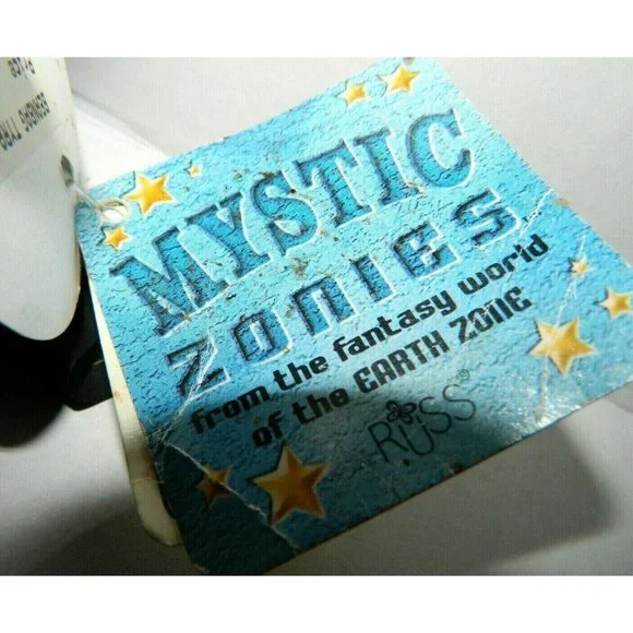 Russ Mystic Zonies Purple Triceratops TYRA 7" Plush Beanbag Dinosaur w Tags VTG - Picture 3 of 6